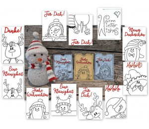 Stickserie ITH - 12 Geschenkkartenhüllen Weihnachten